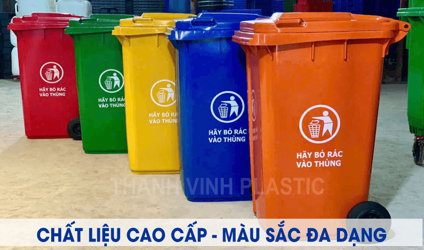 Màu s?c thùng rác nh?a 240 lít