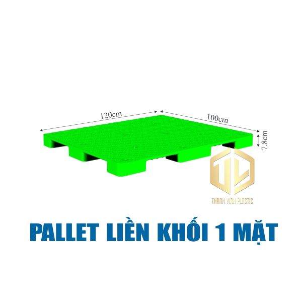 pallet lien khoi 1 mat bit xanh la