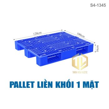 pallet lien khoi 1 mat s41345 xanh duong