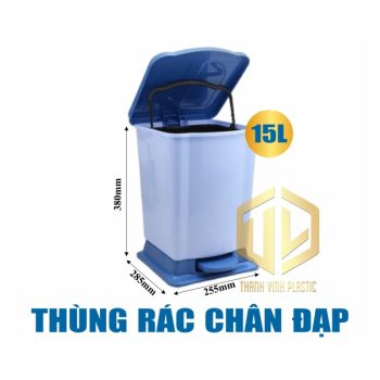 thung rac chan dap 15l pp