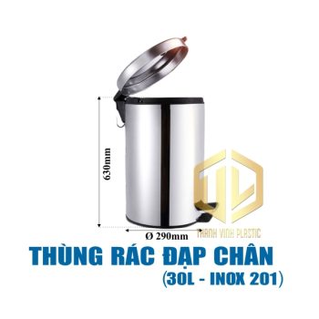 thung rac dap chan 30l
