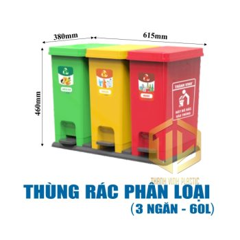 Thùng rác phan lo?i 3 ng?n
