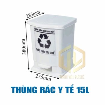 thùng rác y t? 15l tr?ng
