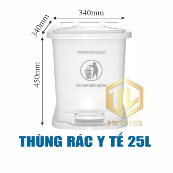 thung rac y te 25l trang