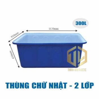 thùng ch? nh?t 2 l?p 300l