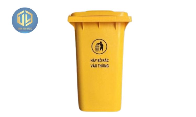 Thùng rác màu vàng