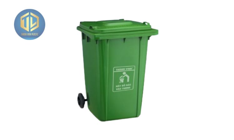 Thùng rác màu xanh