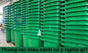 Thùng rác màu xanh có y ngh?a gì?