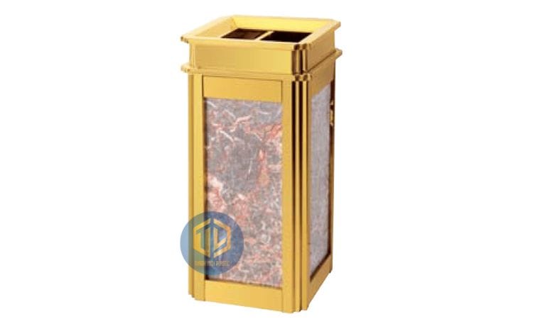 Thùng rác inox vàng gi? ?á hoa c??ng