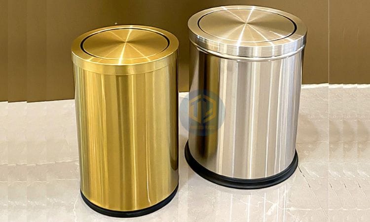 Vì sao nên ch?n thùng rác m? vàng PVD?