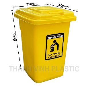 Thung rác nh?a 30 lít màu vàng