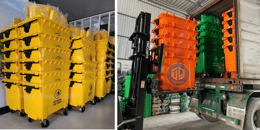 Thùng rác nh?a 660 lít t?i Qu?n 7