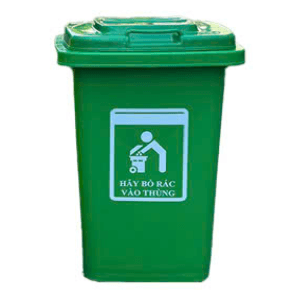 thùng rác nh?a 30 lít mau xanh lá