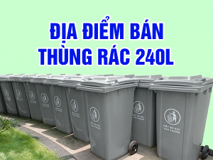 Thùng Rác Nh?a 240L Màu Xám mua ? ?au